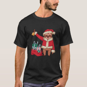 Funny Sloth Weihnachtsmann Weihnachtsmänner Frauen T-Shirt