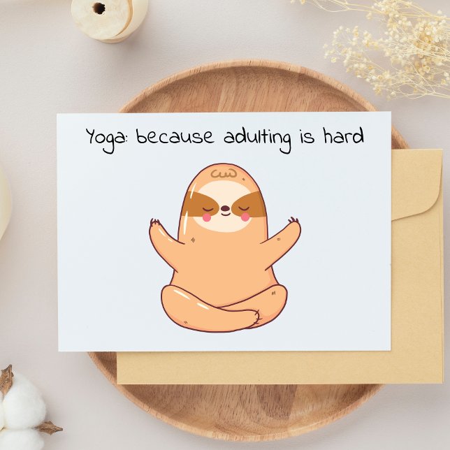 Funny Sloth Yoga Postkarte (Von Creator hochgeladen)