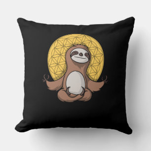 Funny Sloth Zen Yoga Medizin Tier Kissen