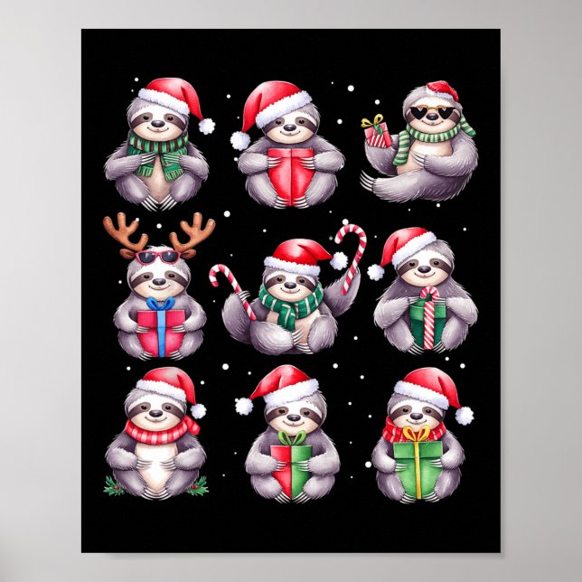 Funny Sloths Lover Animal P Poster (Vorne)