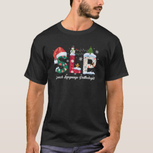 Funny SLP Speech Language Pathologe Santa Christ T-Shirt