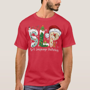 Funny SLP Speech Language Pathologe Santa Christ T-Shirt