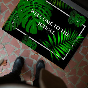 Funny SM "Welcome to the Dschungel" Tropical Blätt Fußmatte