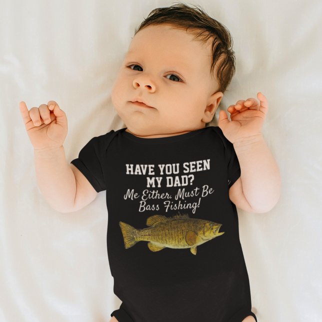 Funny Smallmouth Bass Fischen Vater Fischen Baby Strampler (Von Creator hochgeladen)