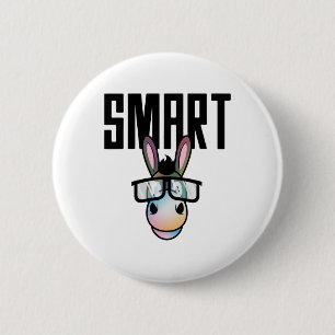 Funny Smart Donkey Reitsport Lover Geschenk für Button