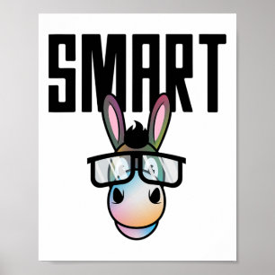 Funny Smart Donkey Reitsport Lover Geschenk für Poster
