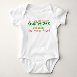 Funny Smartphones Digital Distress Red Green Baby Strampler