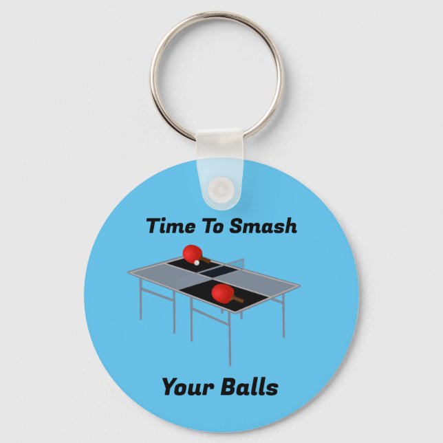 Funny Smashing Balls, Ping Pong Keyring Schlüsselanhänger (Vorderseite)
