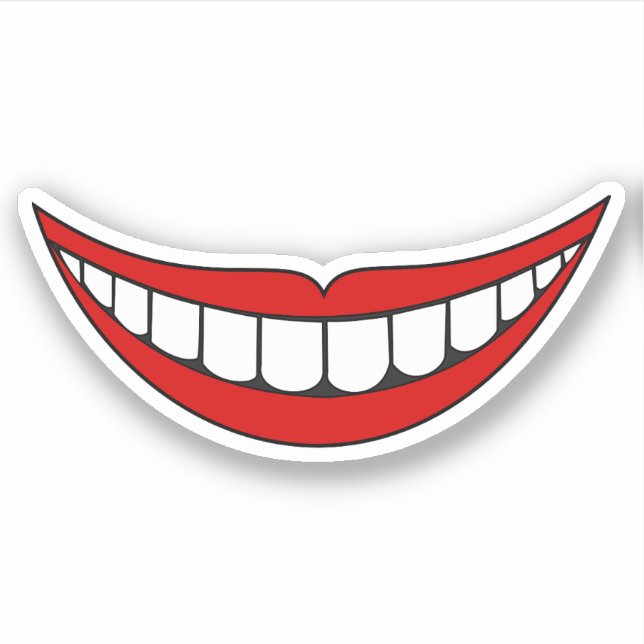 Funny Smile Illustration Aufkleber (Vorderseite)