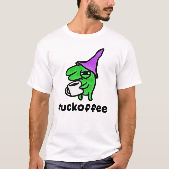 Funny Smiling Friends Glep Coffee Humor Meme T-Shirt (Vorderseite)