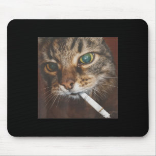 Funny Smoking Cat Meme Mousepad