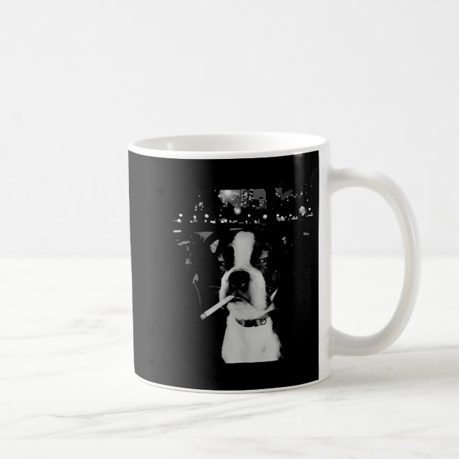 Funny Smoking Dog Meme  Kaffeetasse (Rechts)