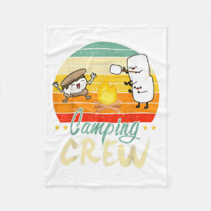 Funny Smore Camping Crew Familiencamper Kindergart Fleecedecke