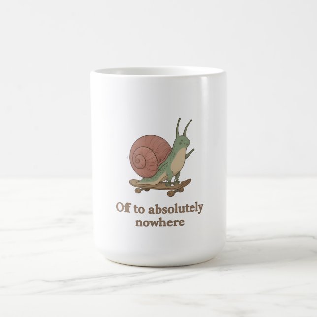Funny Snail Skateboard mugs cups  Cute Aesthetic (Centre)