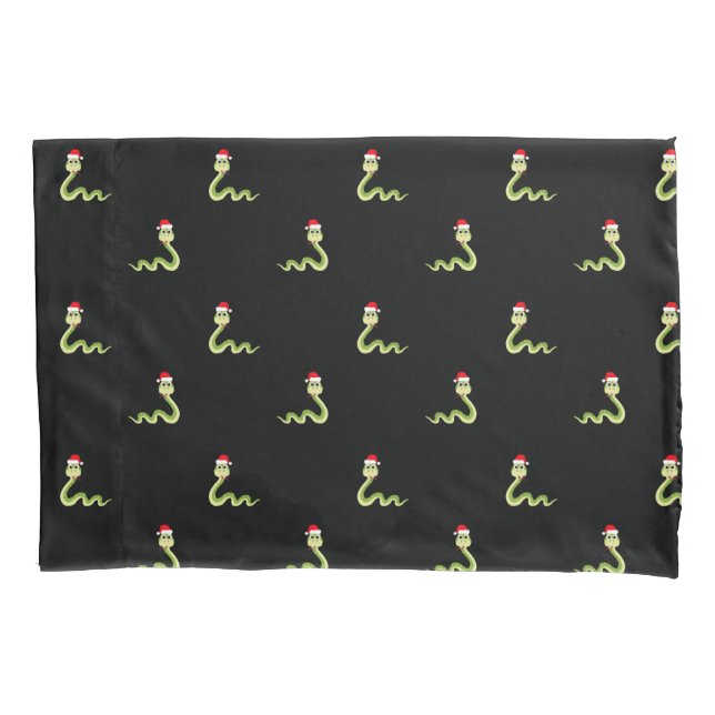 Funny Snake Weihnachtsmann Weihnachten froh Weihna Kissenbezug (Vorderseite)