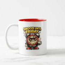 Funny Snooze Until Friday Alarm Clock Mug