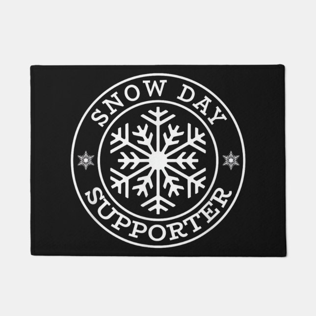 Funny Snow Day Supporter Lehrerin Schüler Winter S Fußmatte (Vorderseite)