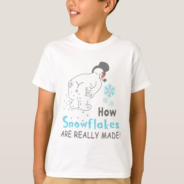 Funny Snow How Snowflakes Are Really Made  T-Shirt (Vorderseite)