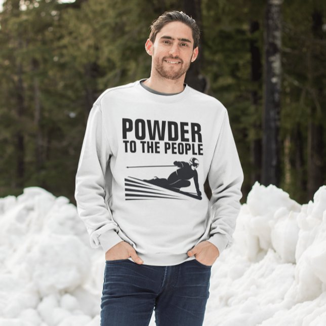 Funny Snow Ski T - Shirt, PULVER FÜR DIE MENSCHEN T-Shirt (Von Creator hochgeladen)