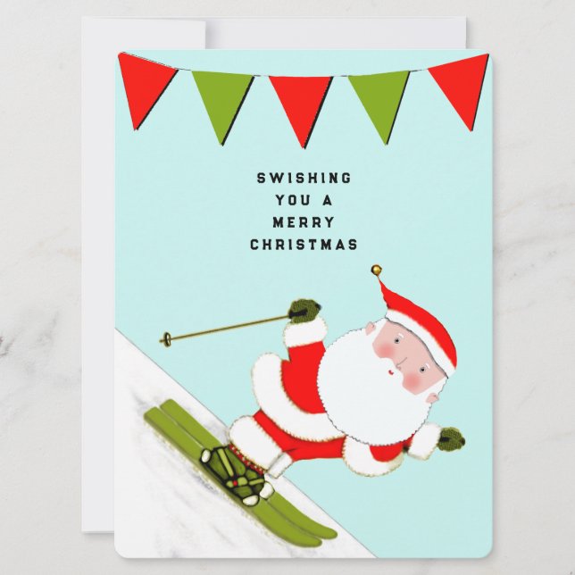 Funny Snow Skiing Weihnachten (Vorderseite)