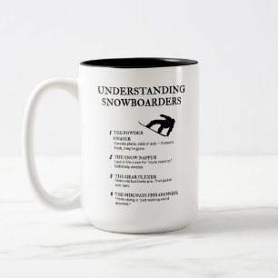 Funny Snowboard Life Spaß für Reiter Zweifarbige Tasse