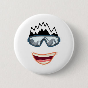 Funny Snowboard Snowboarder Skigebiet Funny Ski Button