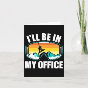 Funny Snowboarden Geschenk für Snowboarder Winters Karte