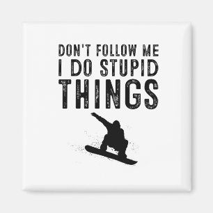 Funny Snowboarden Geschenk Männer Frauen Niedlich Magnet