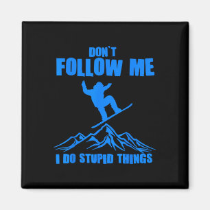 Funny Snowboarden Geschenk Männer Frauen Niedlich Magnet