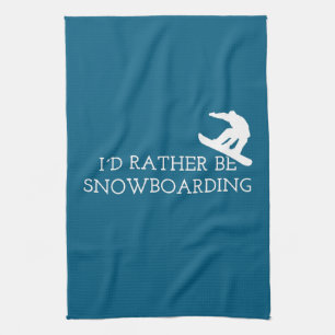 Funny Snowboarden - ich würde eher Snowboarden Geschirrtuch
