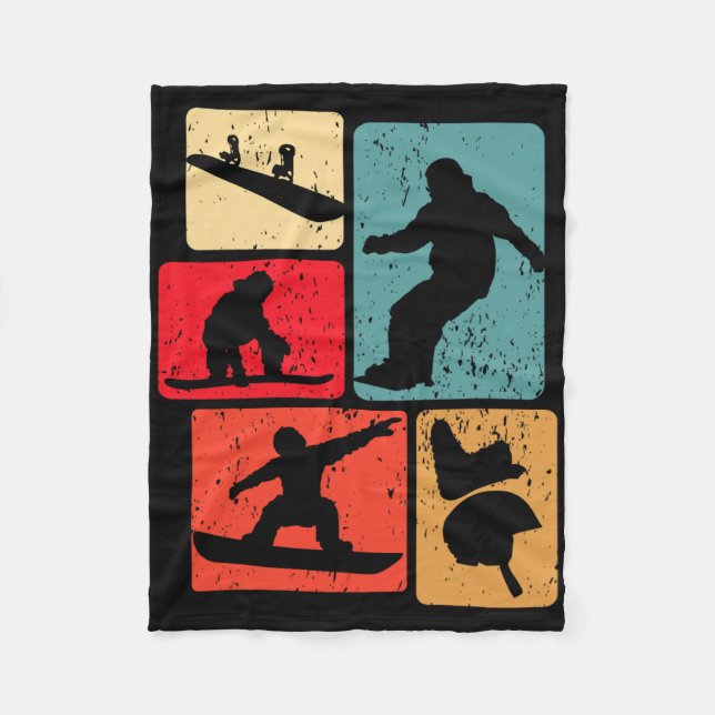 Funny Snowboarden Lover Snowboarder Wintersport Fleecedecke (Vorderseite)