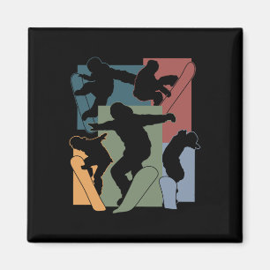 Funny Snowboarden Lover Snowboarder Wintersport Magnet