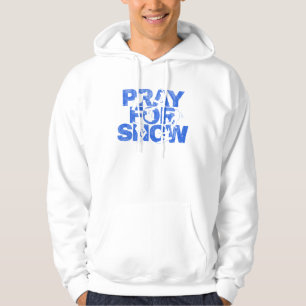 Funny Snowboarder betet für Schnee Wintergebirge Hoodie