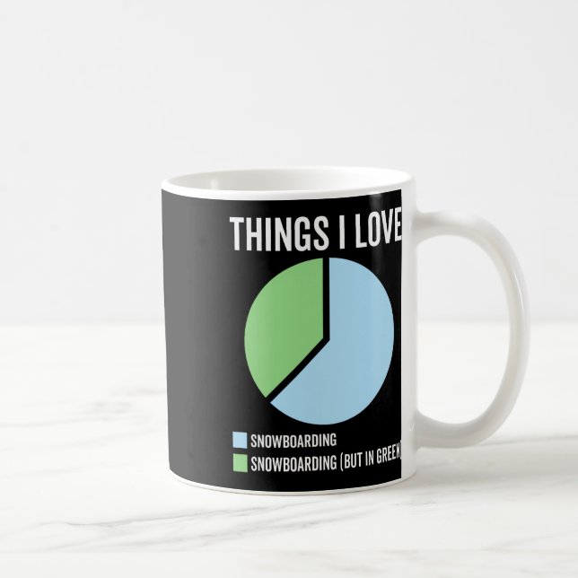 Funny Snowboarding Sport Hob Kaffeetasse (Rechts)
