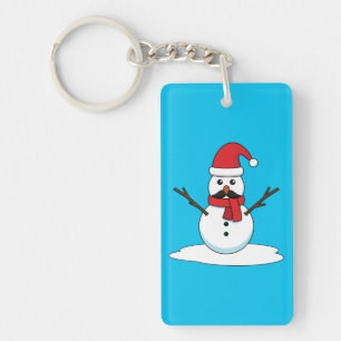 Funny Snowman avec Moustache et carotte