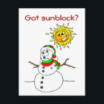 Funny Snowman Christmas Jokes Feiertagspostkarte<br><div class="desc">Funny Snowman Christmas Jokes</div>