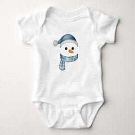 Funny Snowman Face frohe Weihnachtsfamilie Baby Strampler