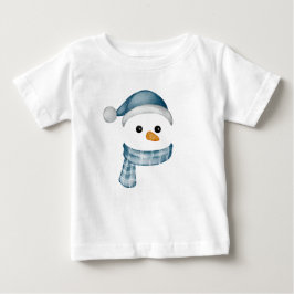 Funny Snowman Face frohe Weihnachtsfamilie Baby T-shirt