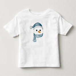 Funny Snowman Face frohe Weihnachtsfamilie Kleinkind T-shirt