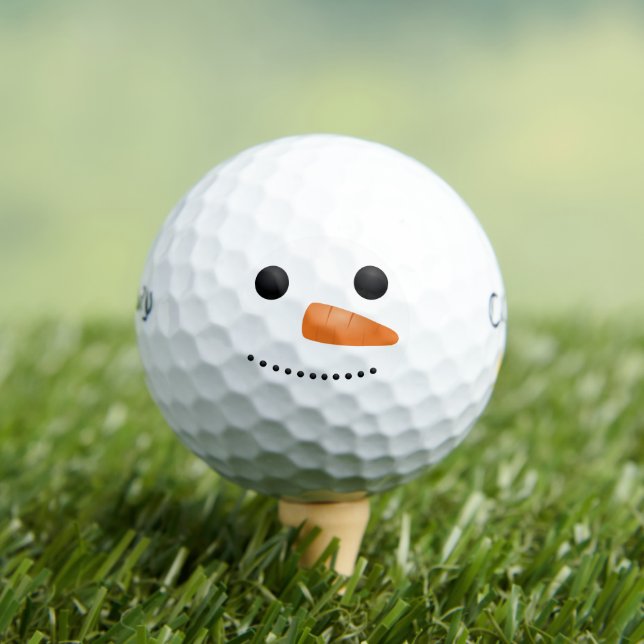 Funny Snowman Face Golfer Gift Golfball (Insitu T-Shirt)