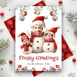 Funny Snowman Family Foto Face Cooler Spaß Weihnac Feiertagskarte<br><div class="desc">Erleben Sie Ihre Gäste mit dieser lustigen Weihnachtskarte mit einer Schneemannsfamilie mit individualisierbaren Gesichtern von Vater, Mutter und Kind. Ein lustiger Sake für Freunde und Familie. Fügen Sie einfach Ihren Text in diese leicht zu bedienende Vorlage ein und personalisieren Sie diese Karte mit Ihren bevorzugten Fotos, um sie zu einer...</div>