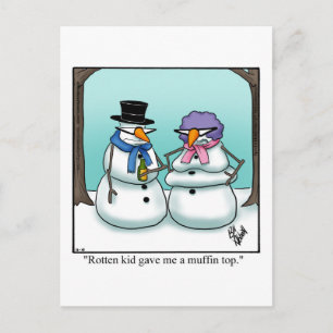 Funny Snowman Humour Carte postale