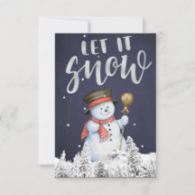 Funny Snowman | Lassen Sie es Silber Typografie er