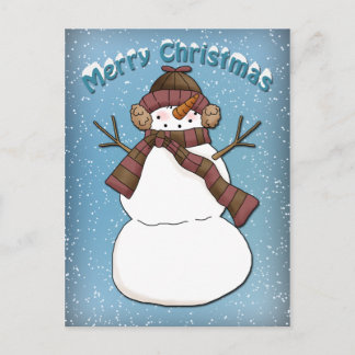 Funny Snowman Postkarte