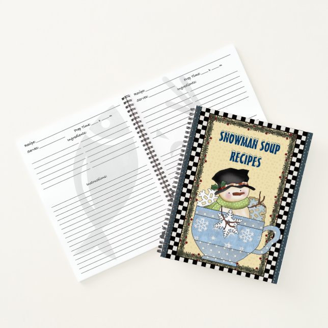 Funny Snowman Suppe Weihnachtsrezept Buch (Innenseite)