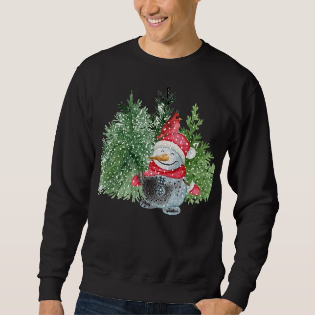 Funny Snowman Weihnachten Sweatshirt (Vorderseite)