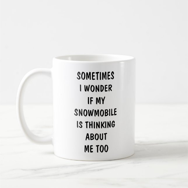 Funny Snowmobile Geschenk Kaffeetasse (Links)