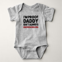 Funny Snowmobile Jersey Bodysuit für Baby