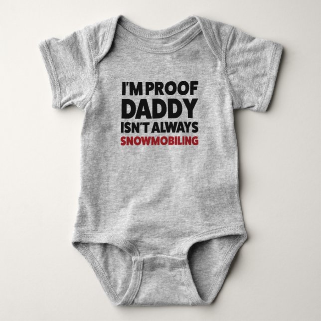 Funny Snowmobile Jersey Bodysuit für Baby Strampler (Vorderseite)