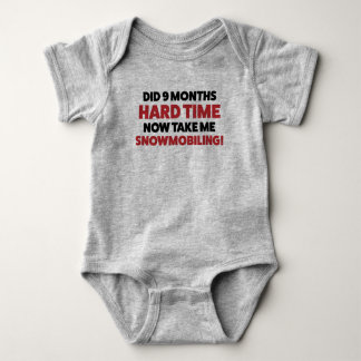 Funny Snowmobile Jersey Bodysuit für Baby Strampler